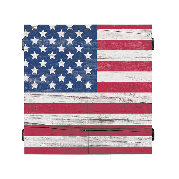 American Flag Dart Board Cabinet: